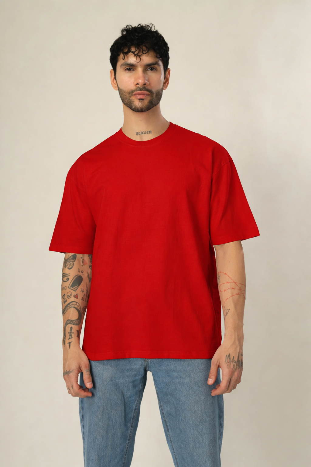 (240Gsm) French Terry Cotton Oversized T-Shirt - Unisex  (Without Branding )